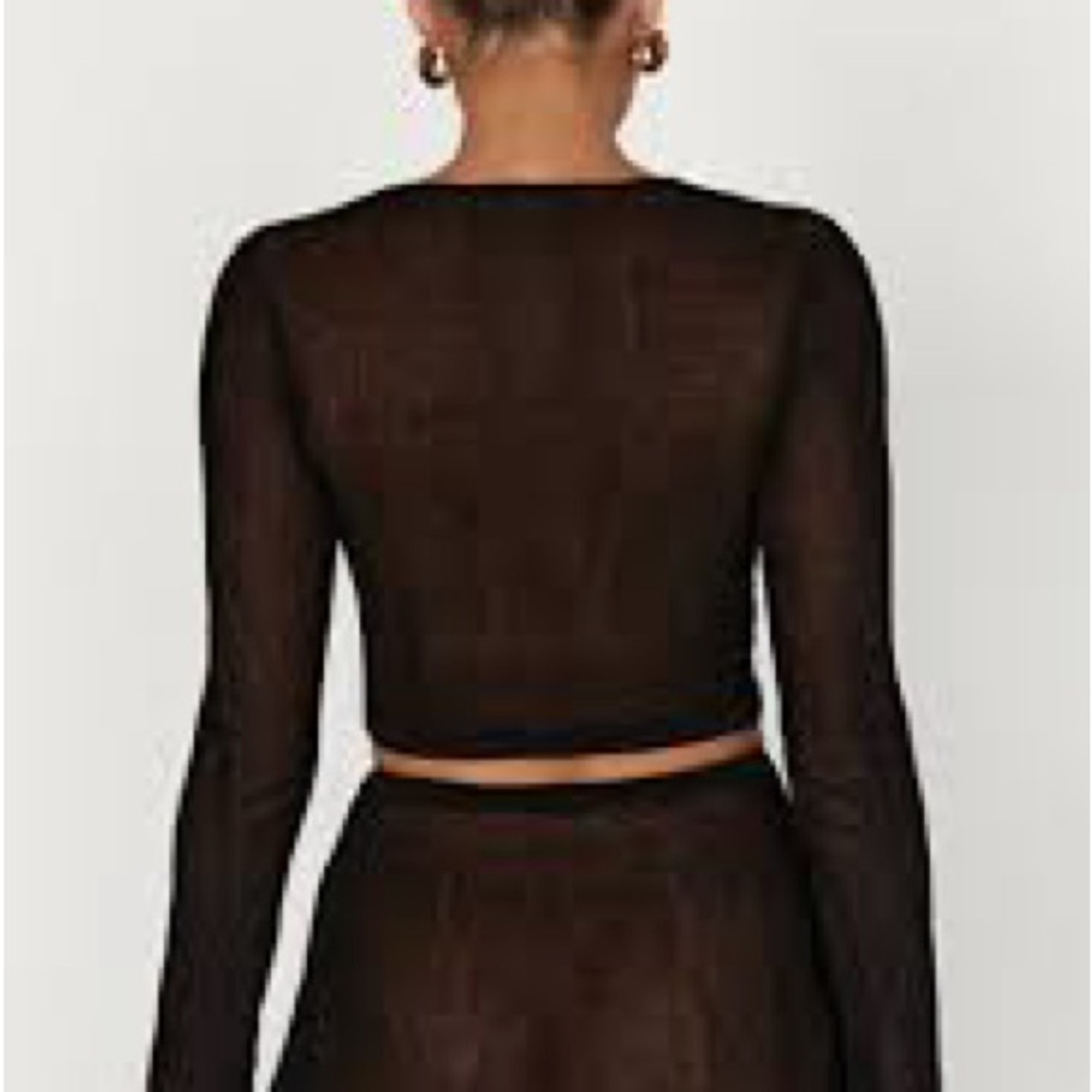 Meshki Black Sheer Maxi Skirt - Picture 5 of 5